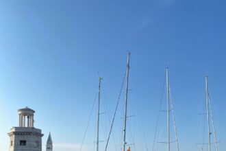 Historic Venetian port and waterfront architecture