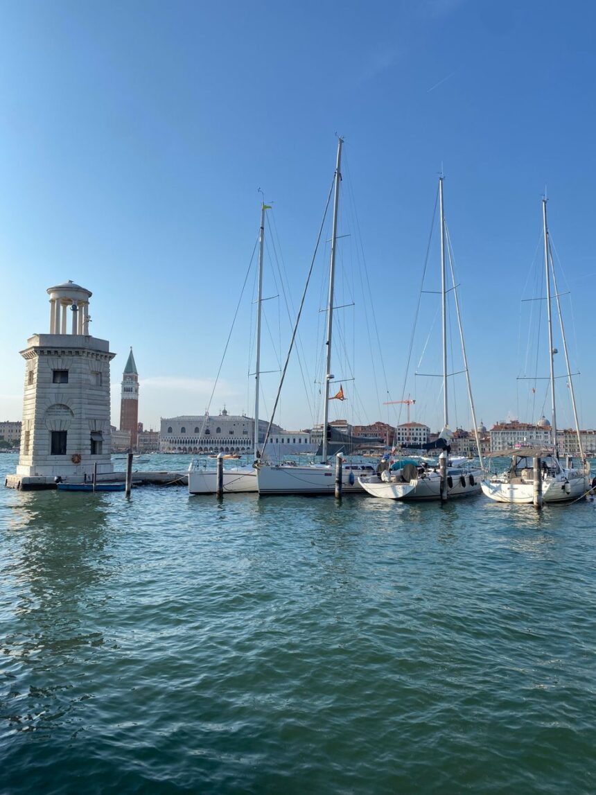 Historic Venetian port and waterfront architecture